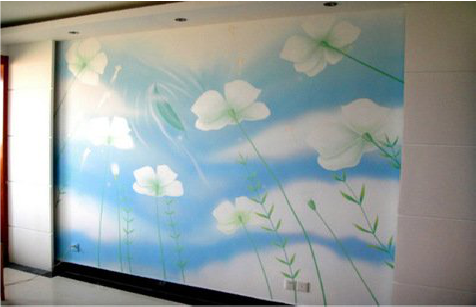 浦北画墙绘怎么画好白云的蓬松感？