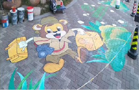 浦北夏季画地面彩绘会遇到的问题