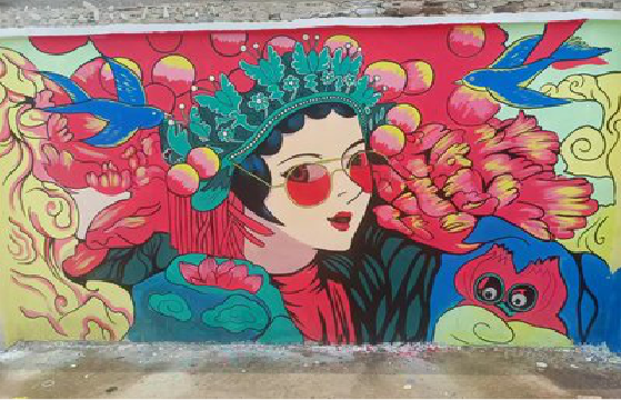 浦北墙体彩绘-网红墙