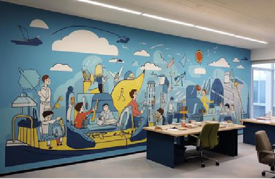 浦北办公室墙绘的特点。