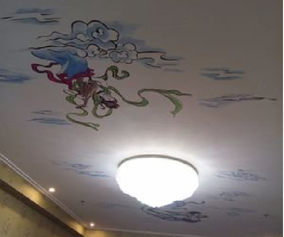 浦北如何快速绘制天花板上的手绘墙？