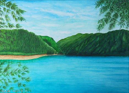 浦北在墙绘中，如何绘画绿水青山？