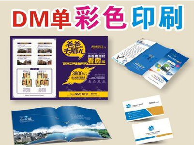 浦北单页印刷，色彩搭配简单。